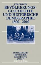 Cover-Bild Bevölkerungsgeschichte und Historische Demographie 1800-2010