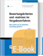 Cover-Bild Bewertungskriterien und -matrizen im Vergabeverfahren (E-Book)