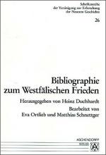 Cover-Bild Bibliographie zum Westfälischen Frieden