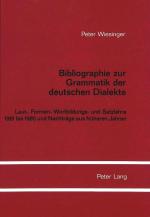 Cover-Bild Bibliographie zur Grammatik der deutschen Dialekte