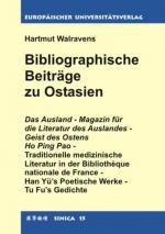 Cover-Bild Bibliographische Beiträge zu Ostasien