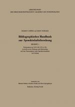 Cover-Bild Bibliographisches Handbuch zur Sprachinhaltsforschung