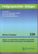 Cover-Bild Biegen von höherfesten Stahlblechwerkstoffen – Umformverhalten und Grenzen der Biegbarkeit