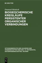 Cover-Bild Biogeochemische Kreisläufe persistenter organischer Verbindungen