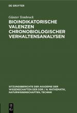 Cover-Bild Bioindikatorische Valenzen chronobiologischer Verhaltensanalysen