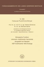 Cover-Bild Biologische Funktion chemisch modifizierter Nucleotide dargestellt am Beispiel ADP-modifizierter NAD-Analoga