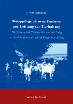 Cover-Bild Biotoppflege als neue Funktion und Leistung der Tierhaltung