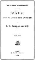 Cover-Bild Blätter aus der preußischen Geschichte.