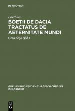 Cover-Bild Boetii de Dacia tractatus De aeternitate mundi