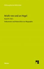 Cover-Bild Briefe von und an Hegel. Band 4, Teil 1