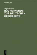 Cover-Bild Bücherkunde zur deutschen Geschichte