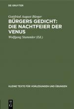 Cover-Bild Bürgers Gedicht: Die Nachtfeier der Venus