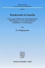 Cover-Bild Bundeswehr in Somalia.