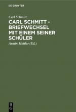 Cover-Bild Carl Schmitt - Briefwechsel mit einem seiner Schüler