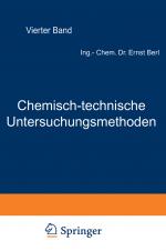 Cover-Bild Chemisch-technische Untersuchungsmethoden