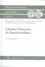 Cover-Bild Christian Thomasius als Naturrechtslehrer
