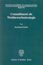Cover-Bild Commitment als Wettbewerbsstrategie.