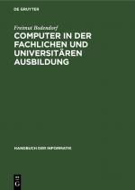 Cover-Bild Computer in der fachlichen und universitären Ausbildung