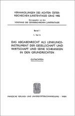 Cover-Bild D. Abgabenrecht als Lenkungs- instrument d.Gesellschaft u. Wirtschaft ...