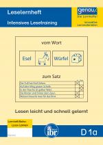 Cover-Bild D1a Leselernheft - Von der Wortebene zur Satzebene