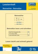 Cover-Bild D1b Leselernheft - Reimwörter und Reimsätze