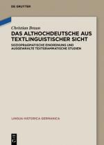 Cover-Bild Das Althochdeutsche aus textlinguistischer Sicht