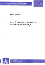 Cover-Bild Das Apastamba-Dharmasutra - Aufbau und Aussage