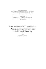 Cover-Bild Das Archiv der Taricheuten Amenneus und Onnophris aus Tanis (P.Tarich)