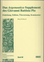Cover-Bild Das "Argonautica"-Supplement des Giovanni Battista Pio
