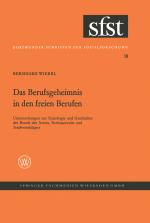 Cover-Bild Das Berufsgeheimnis in den freien Berufen