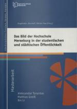 Cover-Bild Das Bild der Hochschule Merseburg in der studentischen und städtischen Öffentlichkeit