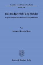 Cover-Bild Das Budgetrecht des Bundes.