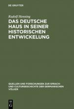 Cover-Bild Das Deutsche Haus in seiner historischen Entwickelung
