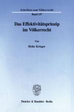 Cover-Bild Das Effektivitätsprinzip im Völkerrecht.