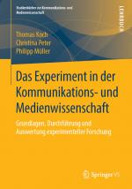 Cover-Bild Das Experiment in der Kommunikations- und Medienwissenschaft
