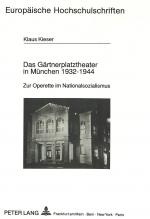 Cover-Bild Das Gärtnerplatztheater in München 1932-1944