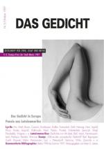 Cover-Bild Das Gedicht. Zeitschrift /Jahrbuch für Lyrik, Essay und Kritik / Das Gedicht in Europa