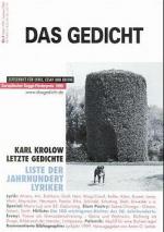 Cover-Bild Das Gedicht. Zeitschrift /Jahrbuch für Lyrik, Essay und Kritik / DAS GEDICHT Nr. 7