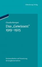 Cover-Bild Das "Gewissen" 1919-1925