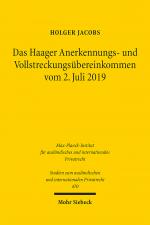 Cover-Bild Das Haager Anerkennungs- und Vollstreckungsübereinkommen vom 2. Juli 2019
