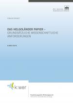 Cover-Bild Das Helgoländer Papier - grundsätzliche wissenschaftliche Anforderungen