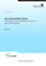 Cover-Bild Das Helgoländer Papier - grundsätzliche wissenschaftliche Anforderungen