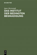 Cover-Bild Das Institut der bedingten Begnadigung