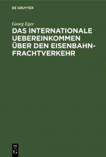 Cover-Bild Das Internationale Uebereinkommen über den Eisenbahn-Frachtverkehr