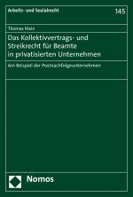 Cover-Bild Das Kollektivvertrags- und Streikrecht für Beamte in privatisierten Unternehmen