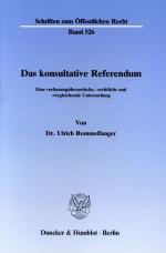 Cover-Bild Das konsultative Referendum.