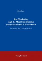 Cover-Bild Das Marketing und die Marktorientierung mittelständischer Unternehmen