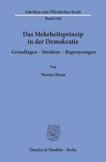 Cover-Bild Das Mehrheitsprinzip in der Demokratie. Grundlagen - Struktur - Begrenzungen.