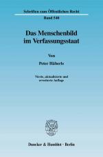 Cover-Bild Das Menschenbild im Verfassungsstaat.