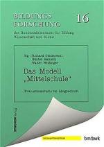 Cover-Bild Das Modell "Mittelschule"